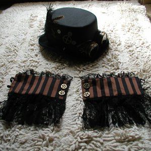 Steam punk hat and cuffs